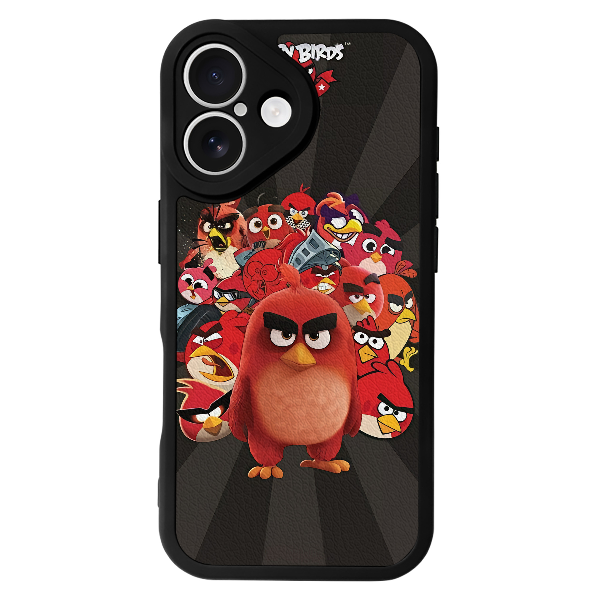 （画像用） Angry Birds アングリーバード 【iPhone 16シリーズ対応】シリコンスマホケース（レザー調） 材質：シリコン